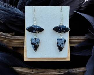 85 Snowflake Jasper Earrings