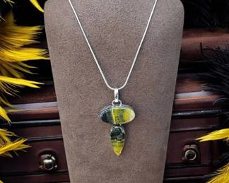20 Bumblebee Jasper Pendant Necklace