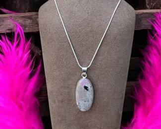 9 Cobalt Calcite Pendant Necklace