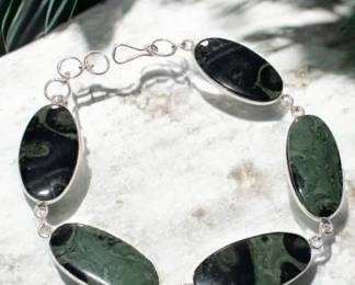 82 African Kambaba Jasper Toggle Bracelet
