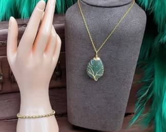 003 96 Green Aventurine Wire Wrapped Tree Of Life Necklace Tested Bracelet
