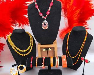 112 Jewelry Lot 1 Necklaces, Earrings Bracelets