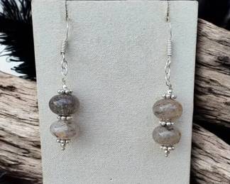 57 Natural Black Rutile Drop Dangle Earrings