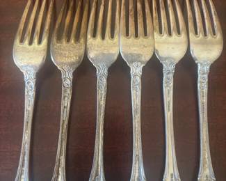 Sterling Silver Towle Old Master Set of 6 dinner forks