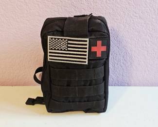 Small medic pack completely full of medical supplies