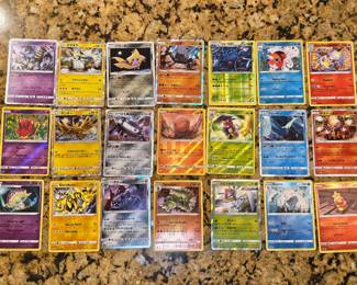 Pokemon cards sold as set as pictured above