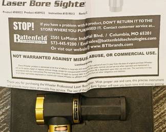 Wheeler engineering professional laser bore sighter
