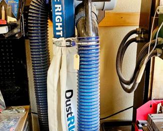 Rockler Dust Right Wall-Mount Dust Collector with hoses