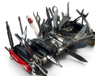 Wenger 16999 Giant Swiss Army Knife, a massive multi-tool containing 87 implements and 141 distinct functions