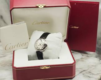 Ballon Bleu de Cartier watch complete with box booklet and all accompanying paperwork