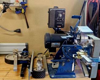 TW90 Vertical/Horizontal Grinder made by Wuertz Machine Works, a professional 2x72-inch belt grinder designed for knifemaking and metalworking