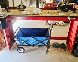 Work bench sold independently of mounted tools