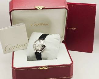 Ballon Bleu de Cartier watch complete with box booklet and all accompanying paperwork