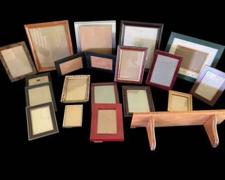 Mystery Lot Of Frames With Wooden Shelf Print