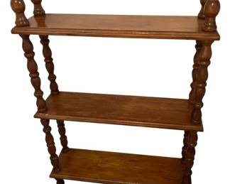 Vintage Wooden Spindle Bookshelf