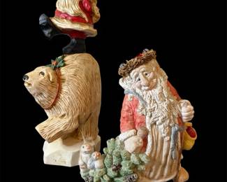 Vtg David Frykman Oh The Joy Cast Art Santa Friends