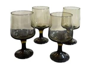Vintage Libbey Tawny Accent Glasses