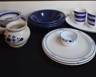Blue And White Stoneware