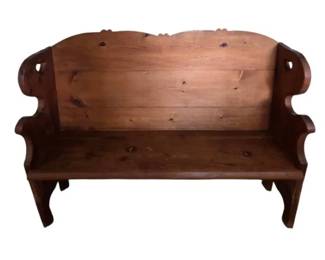 Handmade By Owner Solid Wood Settleheart Bench Handmade By Owner
