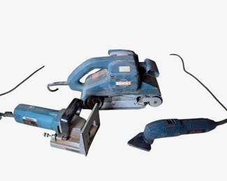 Lot of 3 Handheld Woodworking Power Tools Bosch, Ryobi Freud