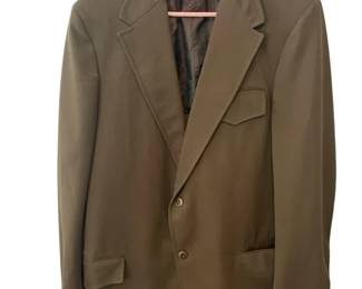 Mens Brown Vintage Lord Baxter Gold Label 1970s Mens Sport Coat