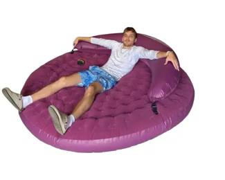 Inflatable Purple Circular Lounger Air MattressFloat with Backrest