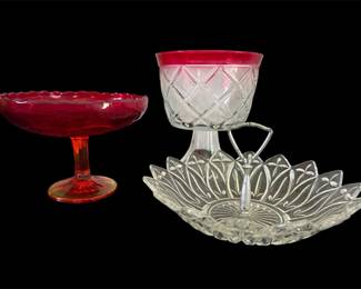 Vtg Indiana, Viking Federal Glass Pieces