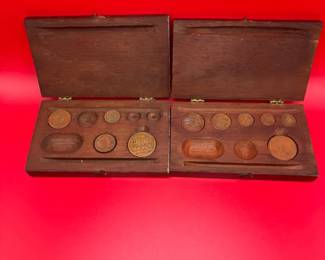 H. Troemner Phila. Antique Brass Counterweights