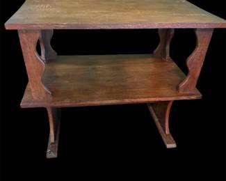 Handcrafted Two Tiered End Table