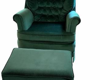 Green Swivel Chair Ottoman