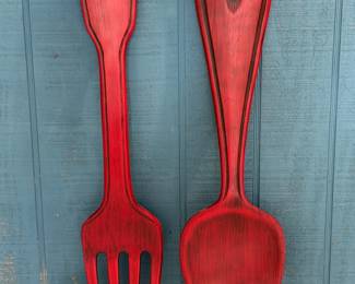 HOBBY LOBBY HOME DECOR LARGE SPOON & FORK