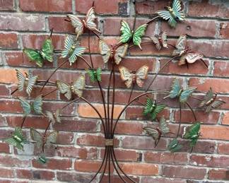 METAL WALL ART BUTTERFLY BOUQUET