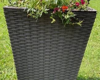 TALL FLOWER POT W FLOWERS