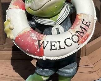 RESIN FROG NAUTICAL DECOR