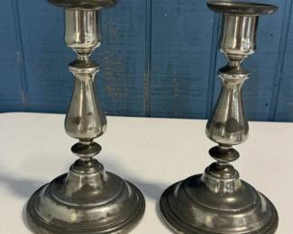 PEWTER CANDLESTICKS