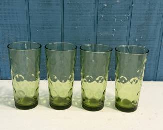 VINTAGE HAZEL ATLAS ELDORADO AVOCADO TUMBLERS