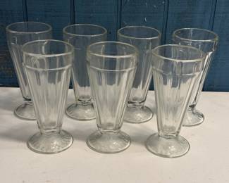 VINTAGE LIBBEY GLASSWARE SODA FOUNTAIN GLASSES