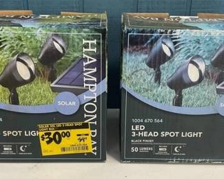 HAMPTON BAY SOLAR LED SPOT LIGHTS