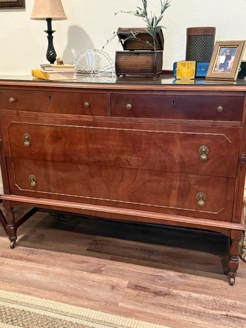 1930 Mahogany and Brass buffet or chest
