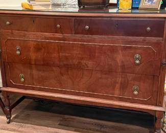 1930 Mahogany and Brass buffet or chest
