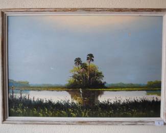 Original Harold Newton of The Florida Highwaymen Oil Painting