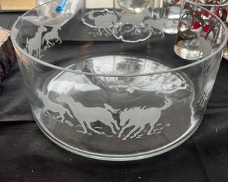 Equestrian themed bowl