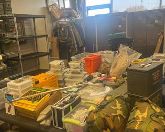 Tons of military gear, parts, pieces, ammo, shooting supplies etc