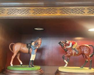 Equestrian figurines.