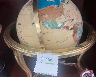 large semi precious stone globe