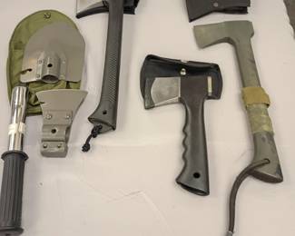 hatchets and survival axs etc