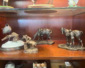 Equestrian figurines.