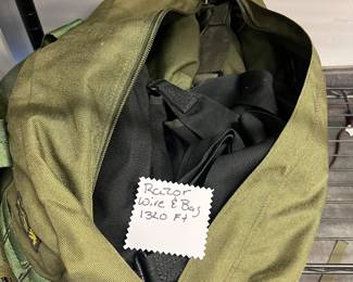LBTC bag loaded with spools of razor wire