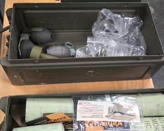 Smoke grenades. And inert grenades for training.