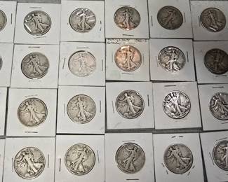 walking liberty's half dollars